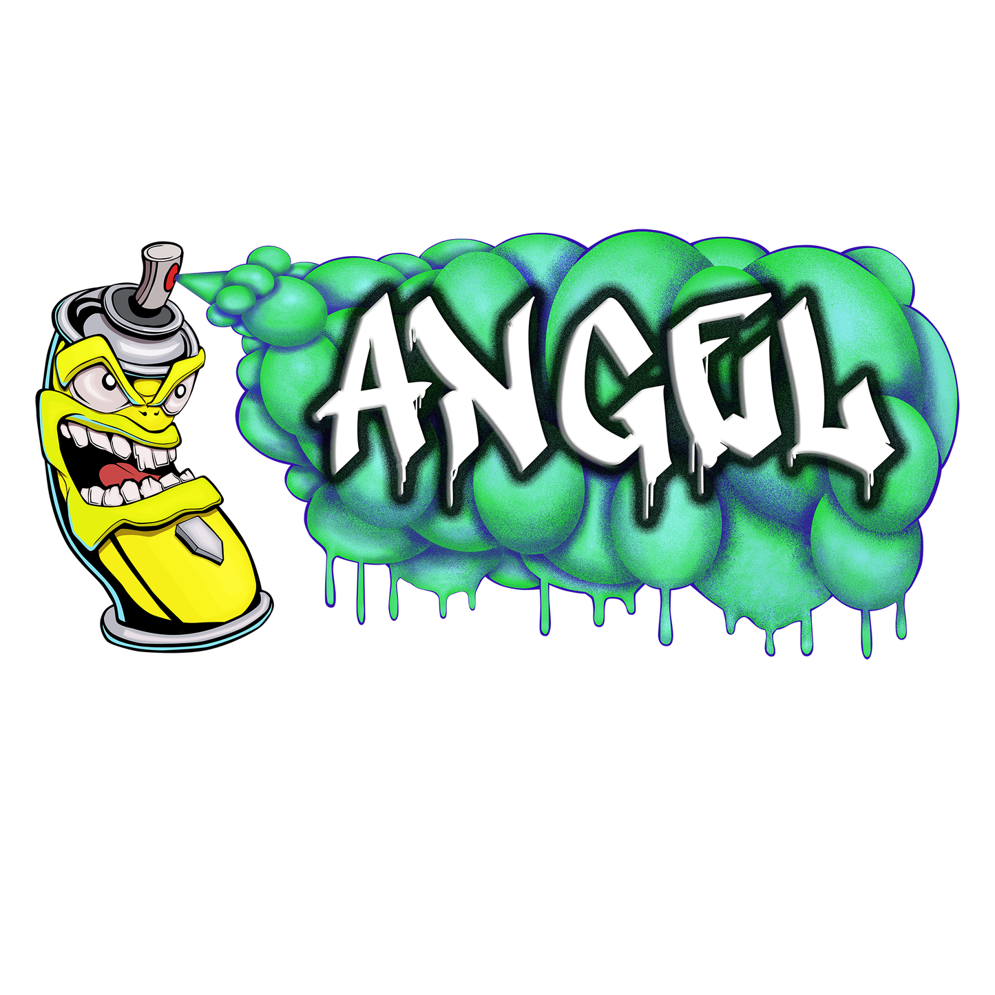 Custom Graffiti Spray Paint Can Wall Decal – “Stan the Can” Art Sticker with Personalized Name – Urban Street Art Decor – Room Mural (Copy)