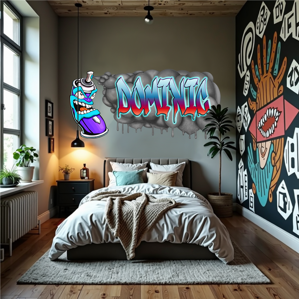 Custom Graffiti Spray Paint Can Wall Decal – “Stan the Can” Art Sticker with Personalized Name – Urban Street Art Decor – Room Mural (Copy) (Copy) (Copy) (Copy)
