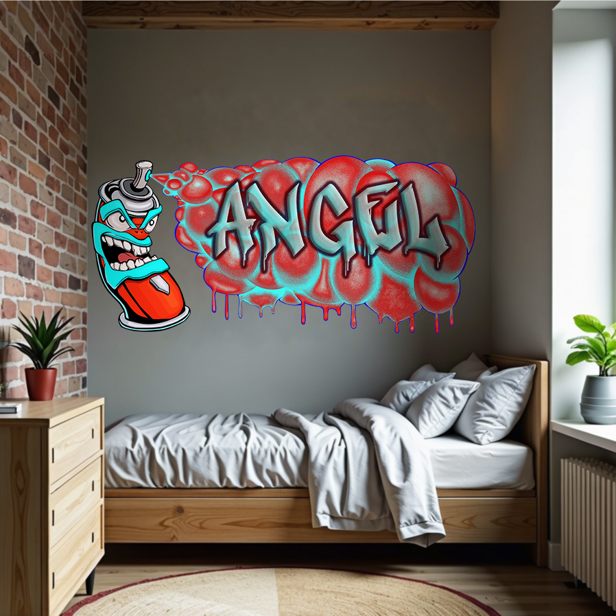 Custom Graffiti Spray Paint Can Wall Decal – “Stan the Can” Art Sticker with Personalized Name – Urban Street Art Decor – Room Mural (Copy) (Copy) (Copy) (Copy) (Copy)