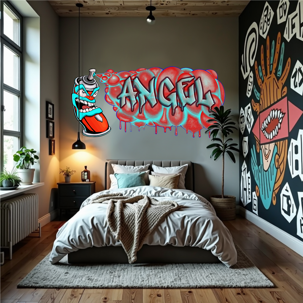 Custom Graffiti Spray Paint Can Wall Decal – “Stan the Can” Art Sticker with Personalized Name – Urban Street Art Decor – Room Mural (Copy) (Copy) (Copy) (Copy) (Copy)