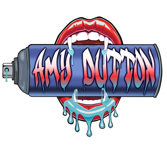 "Bite Me"-0 Graffiti Spray Can Vinyl Wall Decal – Custom Name Art, Sexy Vampire Mouth, Urban Street Style Decor