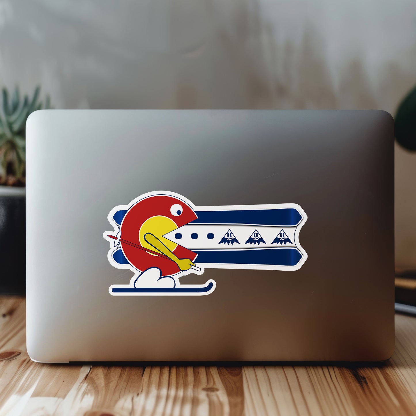 Colorado Pac-Man Skier Decal