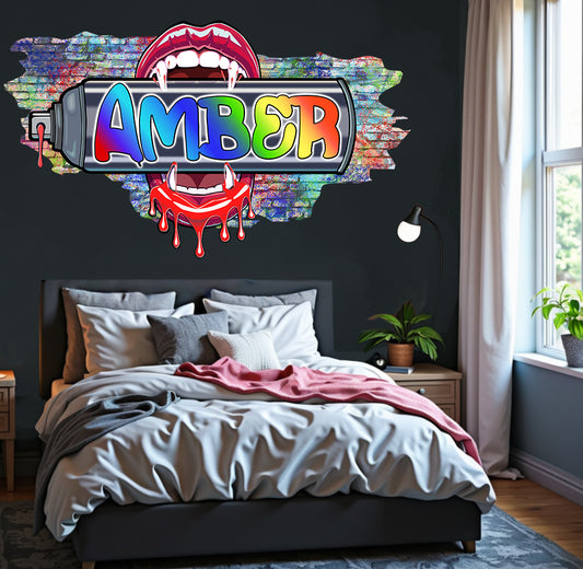 Urban Bite vinyl decal Painter drip font