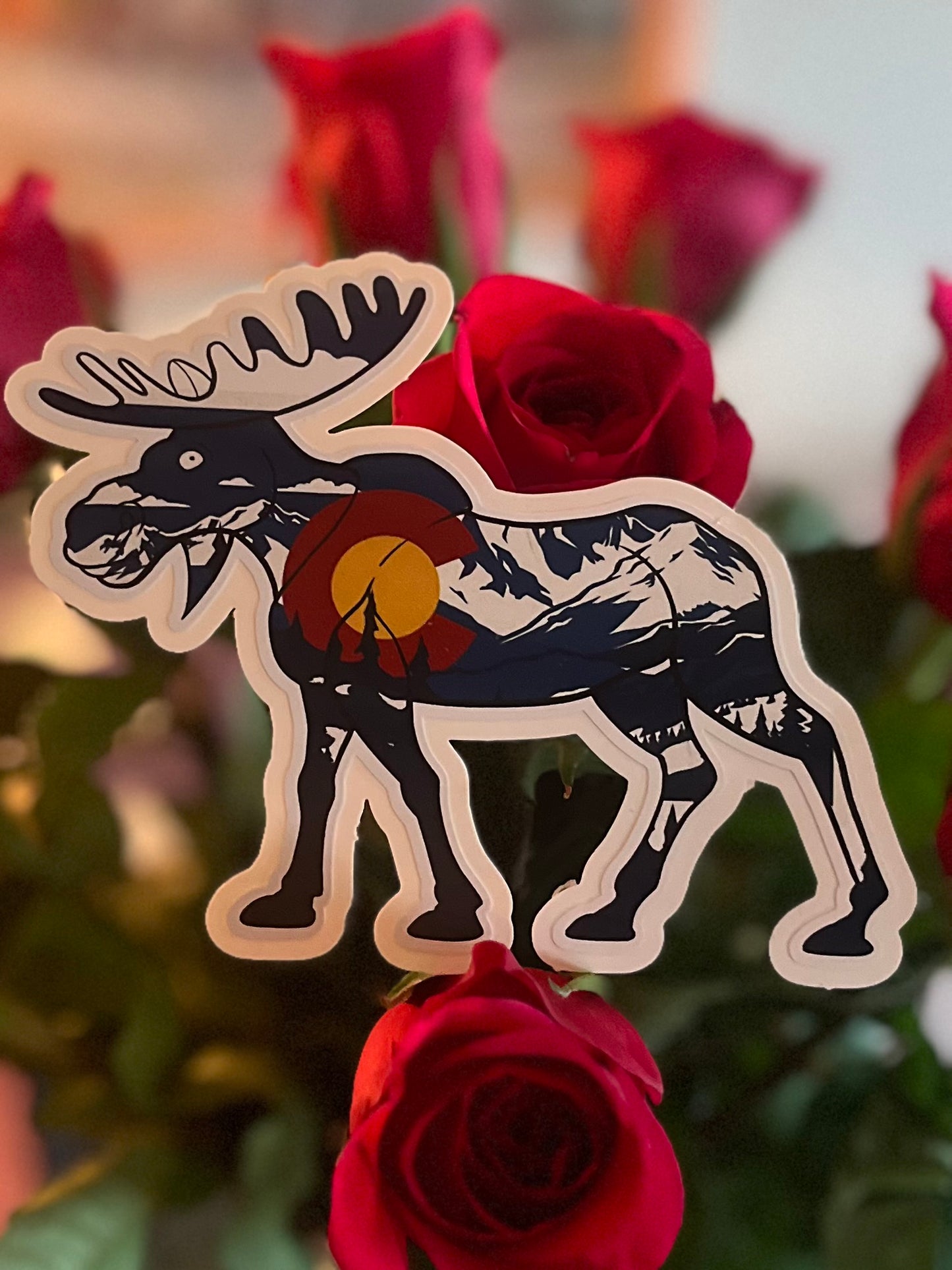 Custom Vinyl Colorado Moose Sticker
