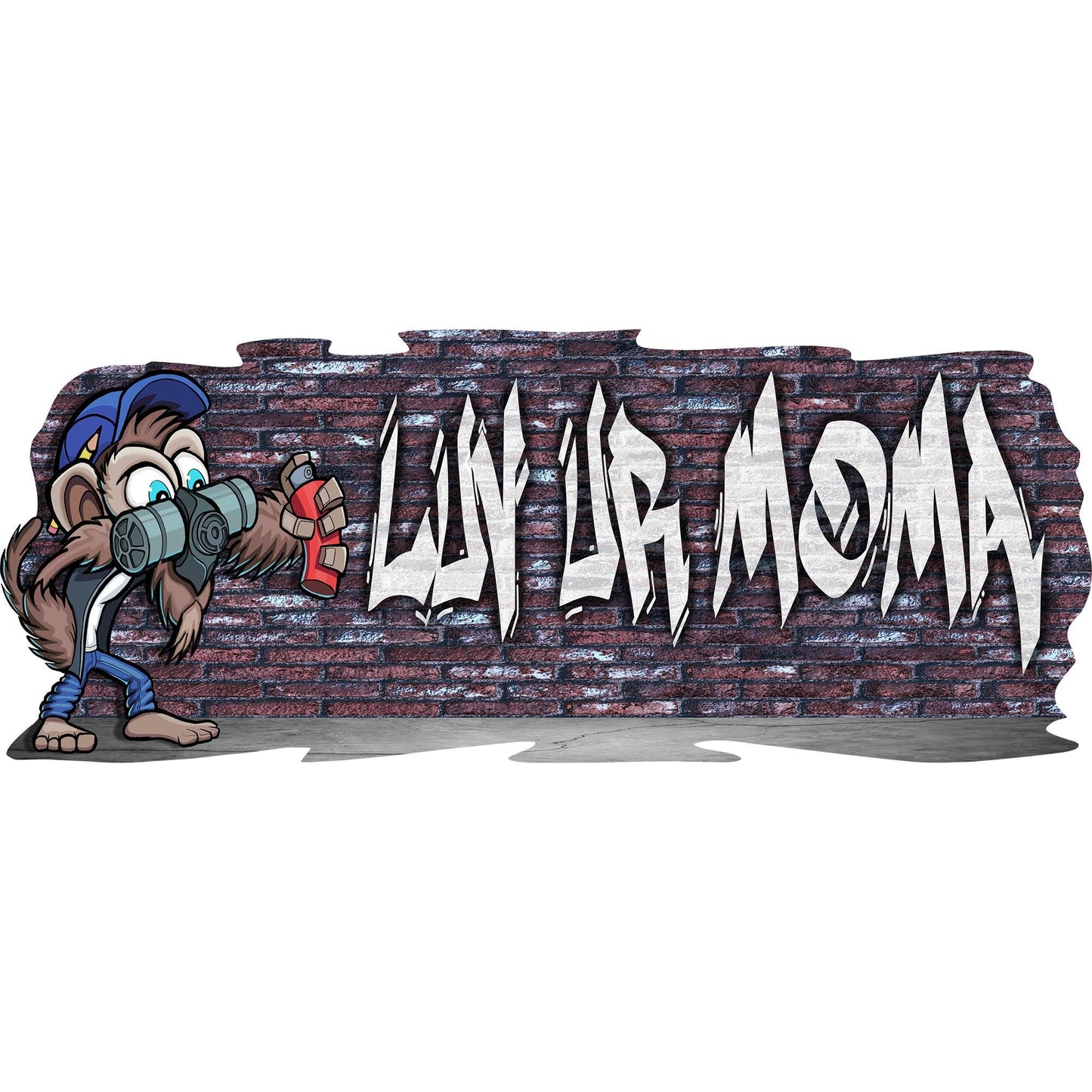 Mischievous Monkey-1 Graffiti Vinyl Wall Decal – Custom Name Street Art Decor