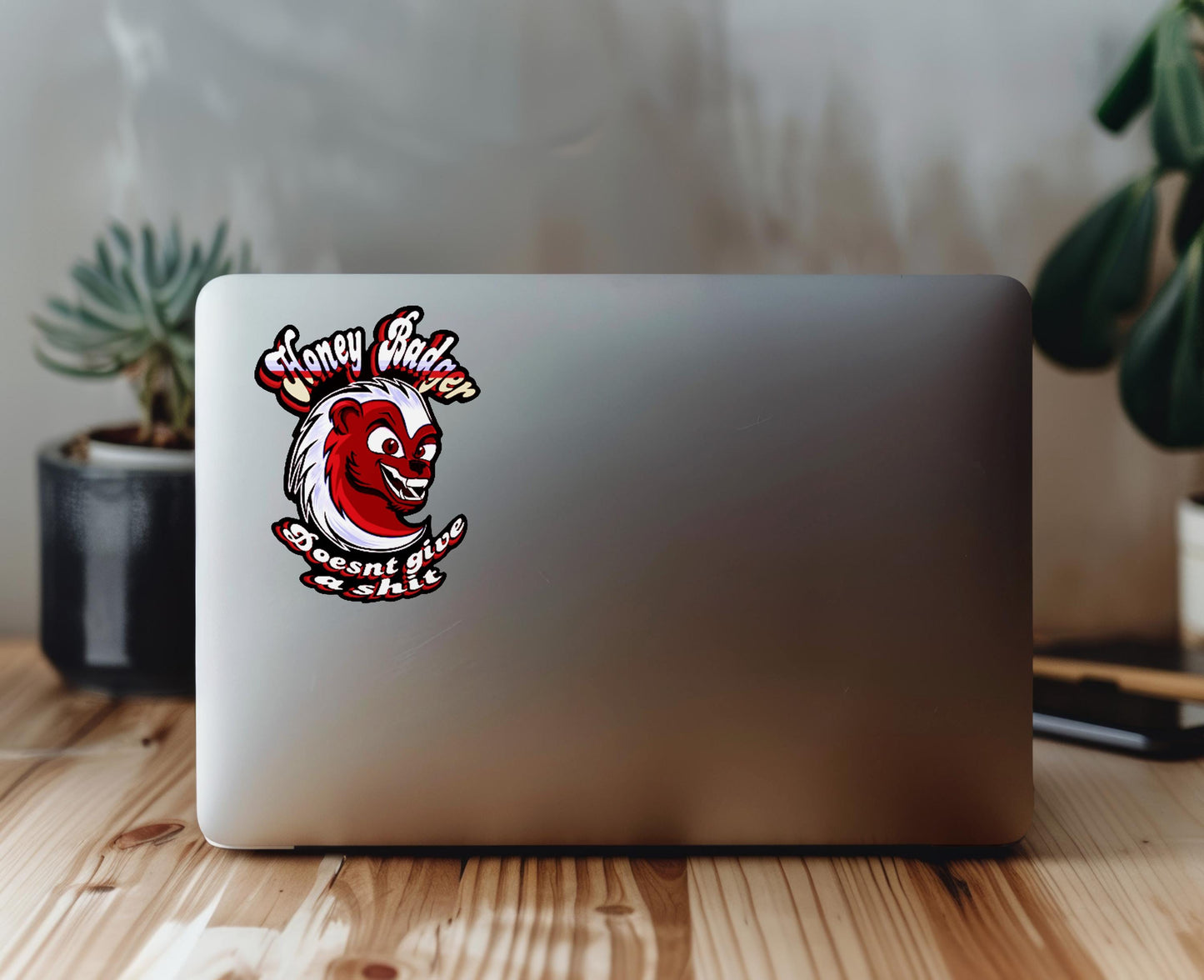 Honey Badger Bust Vinyl Decal – “Honey Badger Doesn’t Give a Sh*t”