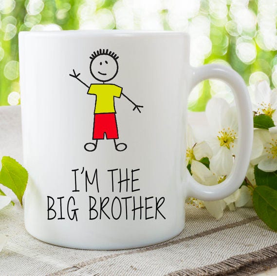 I'm The Big Brother Mug Gift For Son Surprise Baby Announcement Gift Birthday Christmas Gift New Baby On The Way Baby Shower WSDMUG643