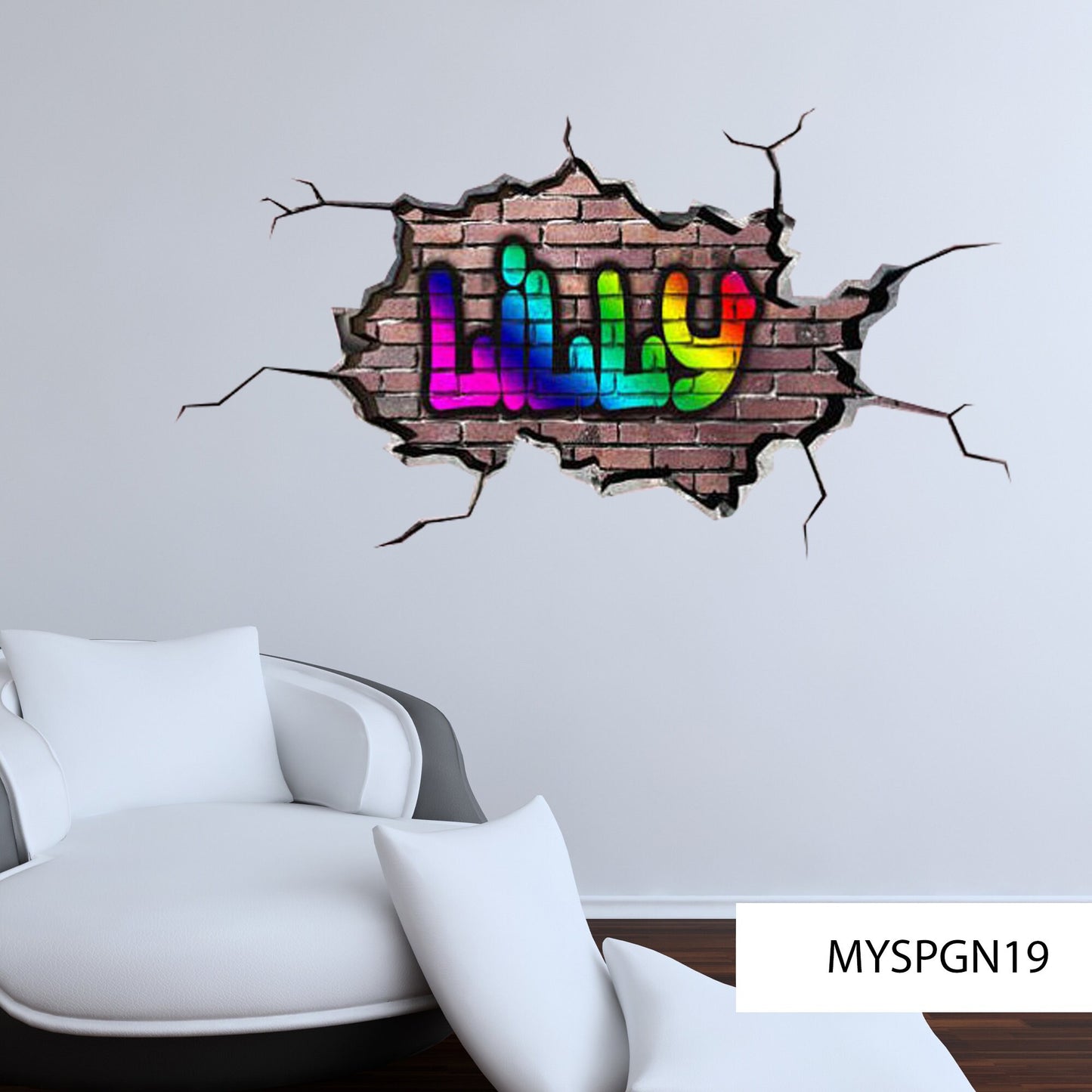 GRAFFITI WALL DECOR: Custom Art Decal, Personalized Name Wall Sticker, Urban Wall Decal, Perfect Gift for Kids, Unique Custom Name Design
