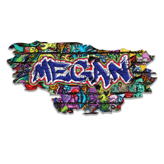 Graffiti Wall Decor - Personalized Name Decal - Custom Art Sticker - Kids' Room Decor - Unique Graffiti Wall Art, Personalized Birthday Gift