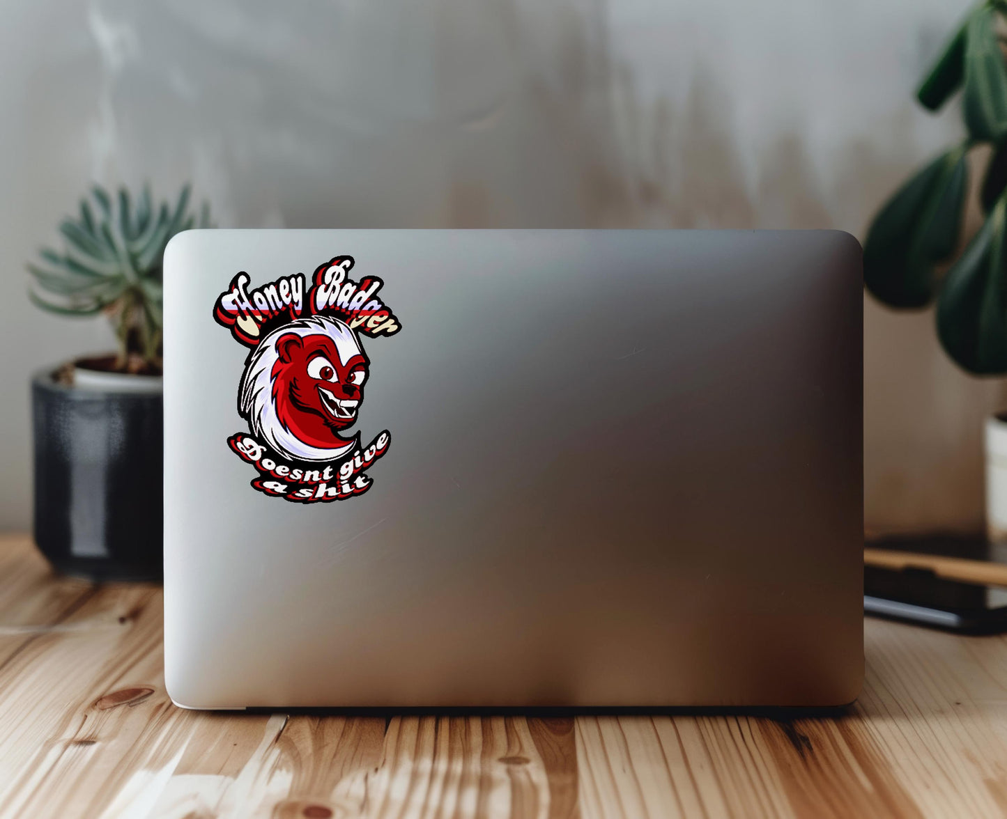 Honey Badger Bust Vinyl Decal – “Honey Badger Doesn’t Give a Sh*t”