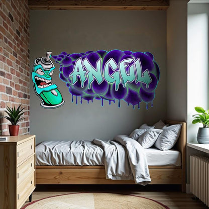 Custom Graffiti Spray Paint Can Wall Decal – “Stan the Can” Art Sticker