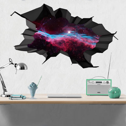 3D GALAXY DECAL, Stars Wall Decal, Room Wall Decal, Science Room Décor, Bedroom 3d Stickers, 3D Deep Space Decals