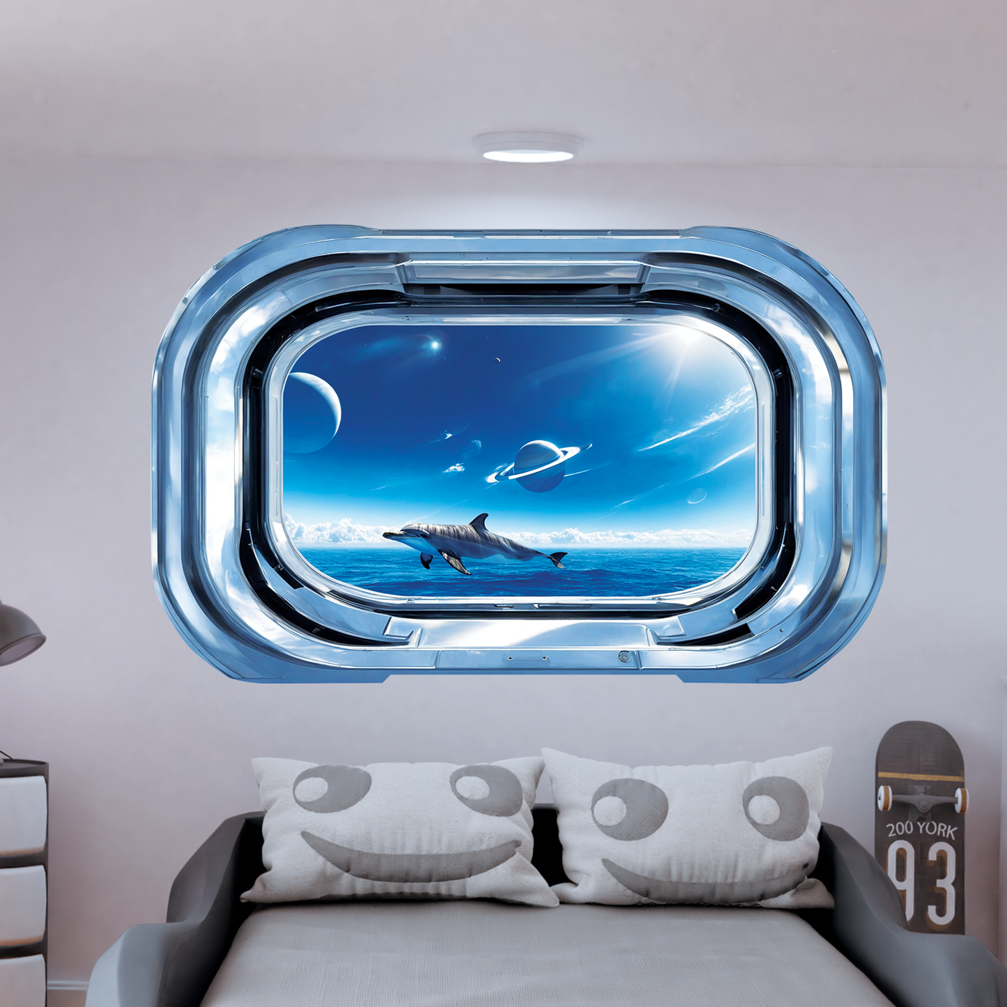 Ethereal Dolphin Space Portal Wall Decal