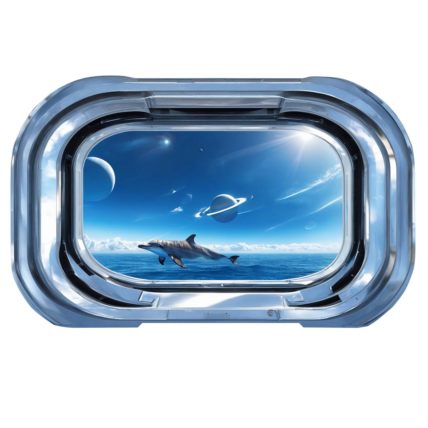 Ethereal Dolphin Space Portal Wall Decal