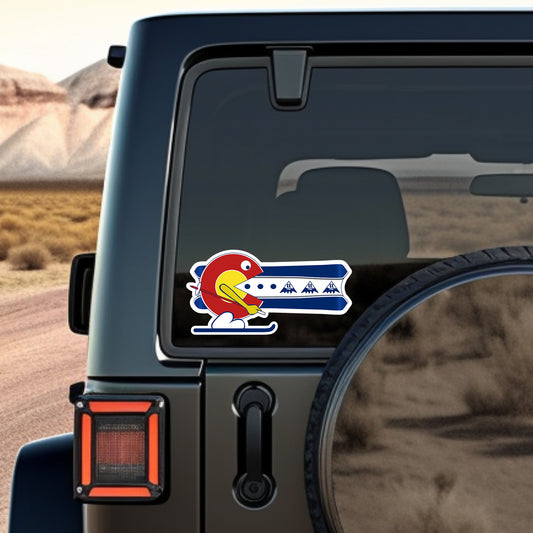 Colorado Pac-Man Skier Decal