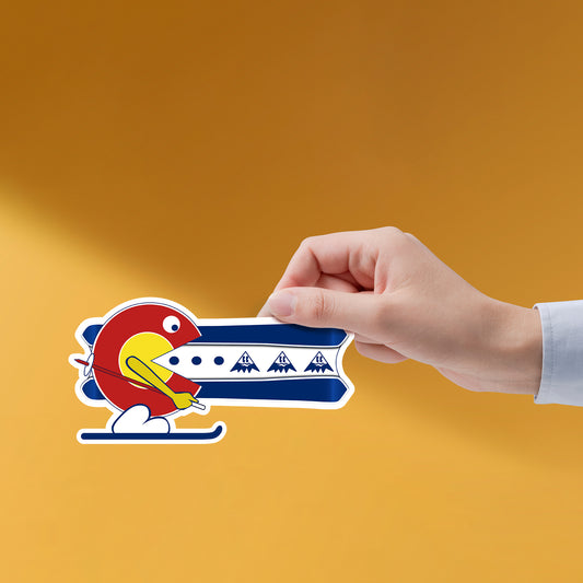 Colorado Pac-Man Skier Decal