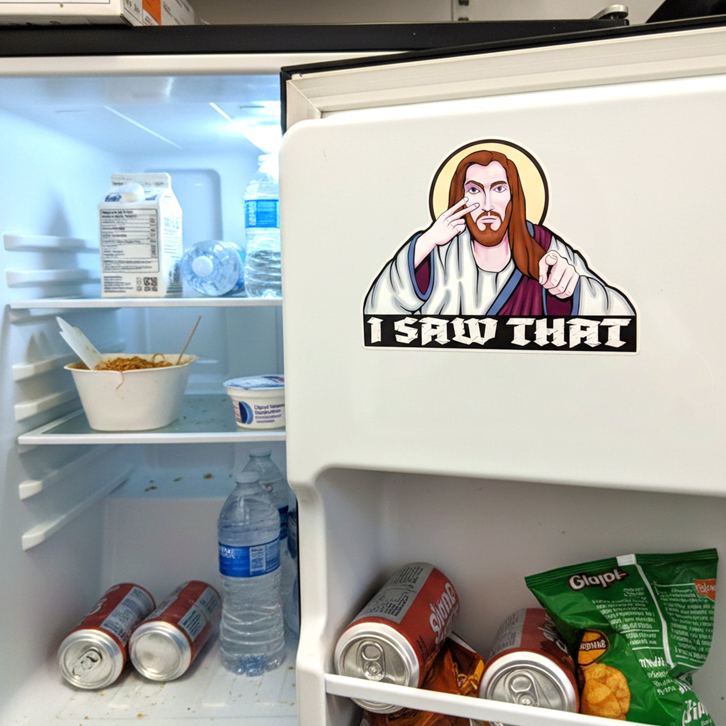 Funny Jesus Sticker Pack – Christian Humor Decals Set of 3 | “Y’all Need Jesus” “I’m Telling DAD” “I SAW THAT” | Faith Stickers Gift