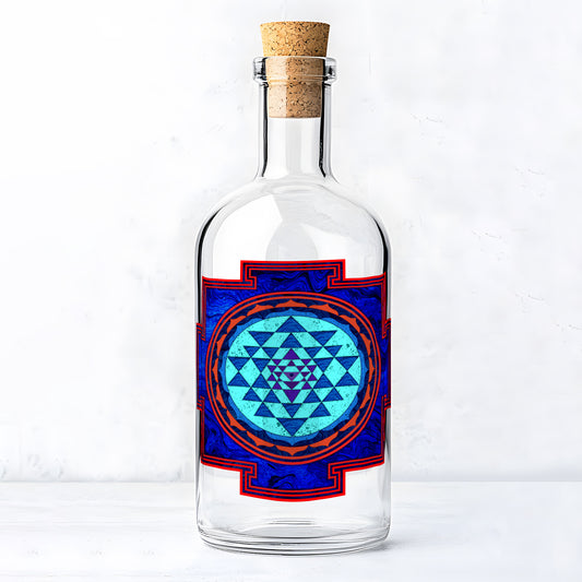 Shri Yantra Vinyl Sticker – Sacred Geometry Meditation Decal, Contour Cut, Laminated Water-resistant