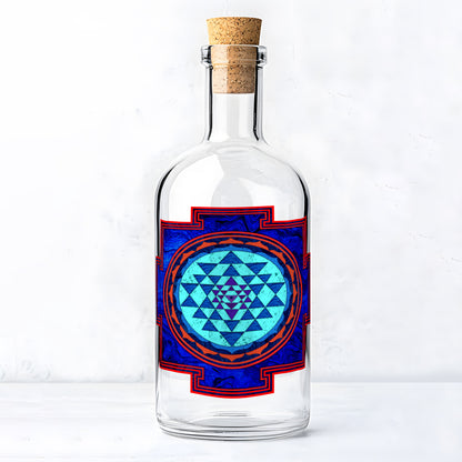 Shri Yantra Vinyl Sticker – Sacred Geometry Meditation Decal, Contour Cut, Laminated Water-resistant