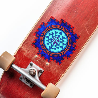 Shri Yantra Vinyl Sticker – Sacred Geometry Meditation Decal, Contour Cut, Laminated Water-resistant