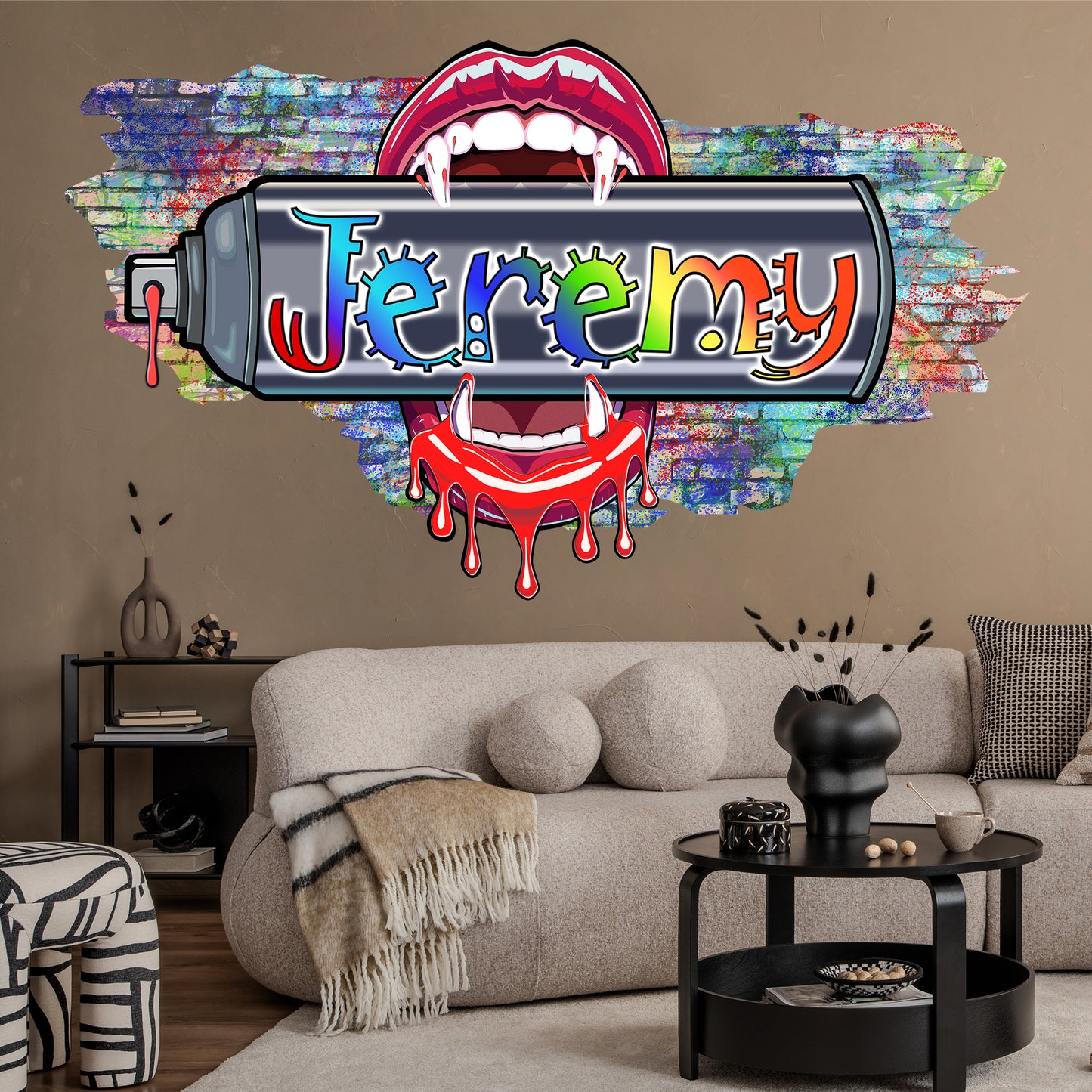 Urban Bite vinyl decal Playful font