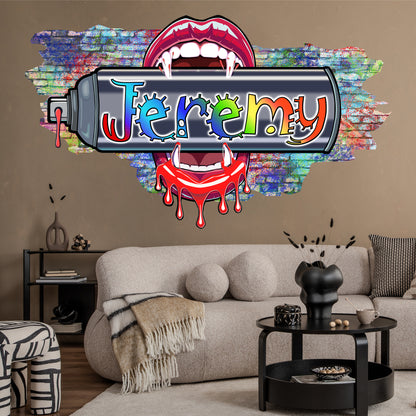 Urban Bite vinyl decal Playful font
