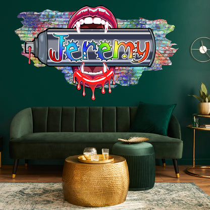 Urban Bite vinyl decal Playful font