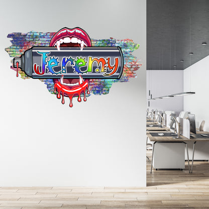 Urban Bite vinyl decal Playful font