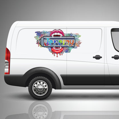 Urban Bite vinyl decal Playful font