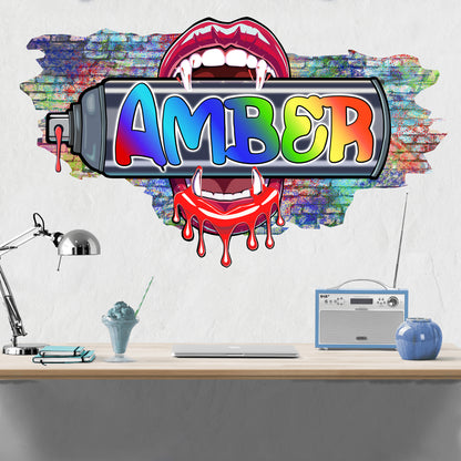 Urban Bite vinyl decal Painter drip font