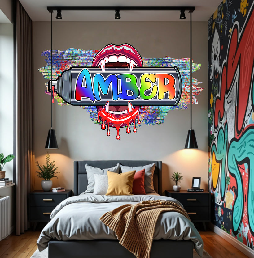 Urban Bite vinyl decal Painter drip font