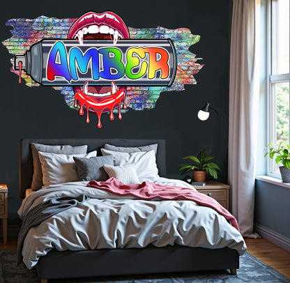 Urban Bite vinyl decal Painter drip font