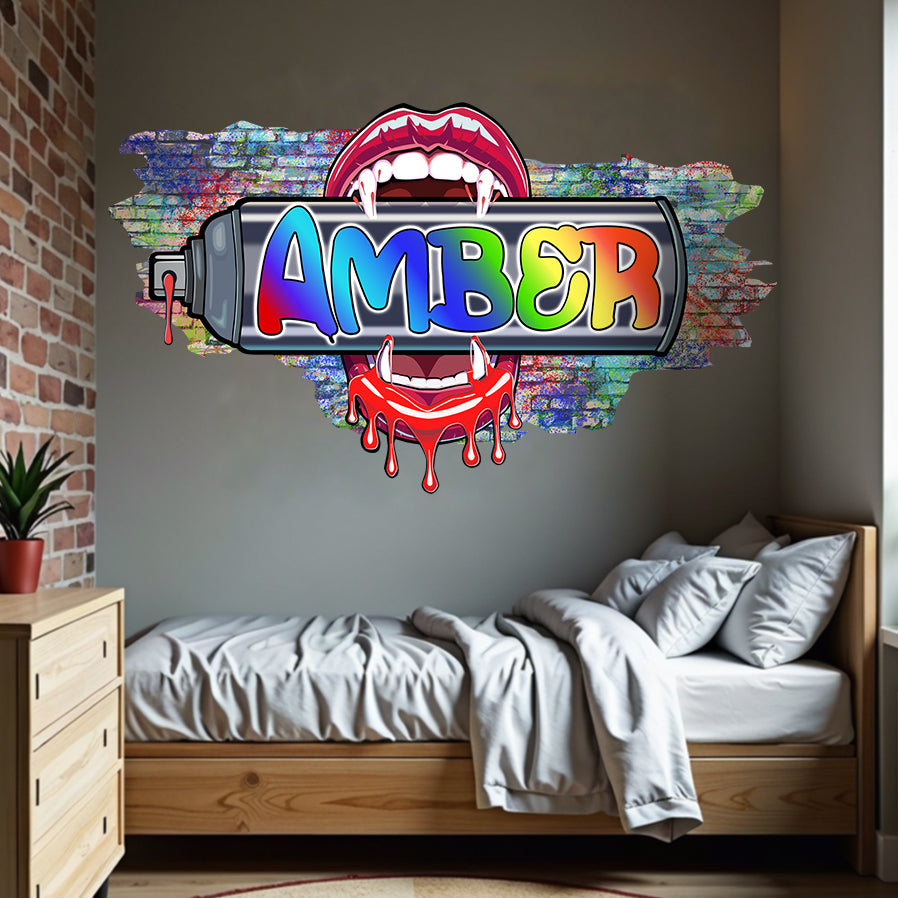 Urban Bite vinyl decal Painter drip font