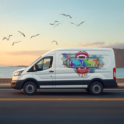 Urban Bite vinyl decal Painter drip font