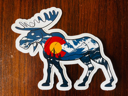 Custom Vinyl Colorado Moose Sticker