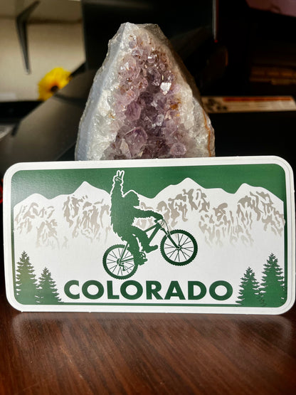 Custom Colorado License plate Bigfoot Sticker
