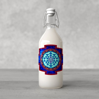 Shri Yantra Vinyl Sticker – Sacred Geometry Meditation Decal, Contour Cut, Laminated Water-resistant