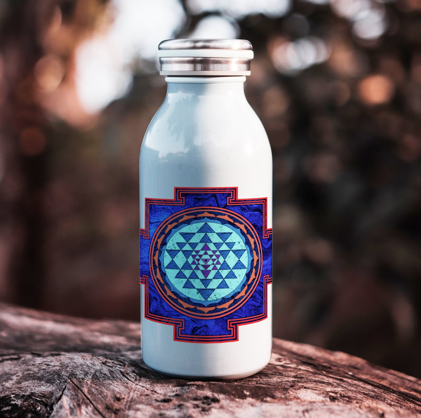 Shri Yantra Vinyl Sticker – Sacred Geometry Meditation Decal, Contour Cut, Laminated Water-resistant