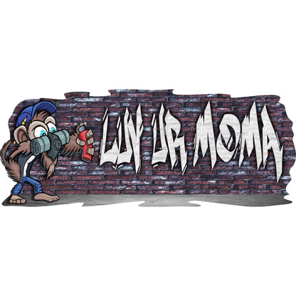 Mischievous Monkey-1 Graffiti Vinyl Wall Decal – Custom Name Street Art Decor