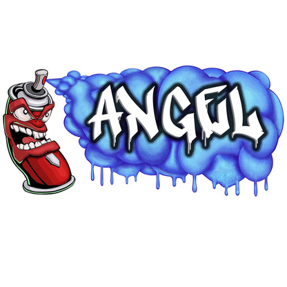 Custom Graffiti Spray Paint Can Wall Decal – “Stan the Can”-0 Art Sticker with Personalized Name – Urban Street Art Decor – Room Mural