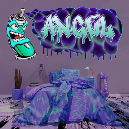 Custom Graffiti Spray Paint Can Wall Decal – “Stan the Can” Art Sticker