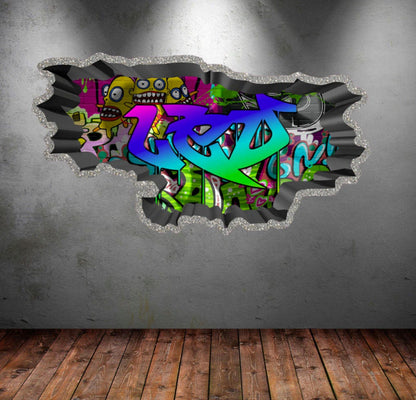 Graffiti Wall Art, Custom Graffiti Name, Boys Graffiti Wall Decor, Personalized Wall Decal, Name Art For Kids Wall, Graffiti Wall Sticker