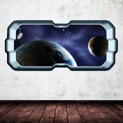 KIDS BEDROOM STICKER, Portal Wall Decal, Space Planet Sticker, Sticker For Wall, Girls Bedroom Décor, Vinyl Wall Decals