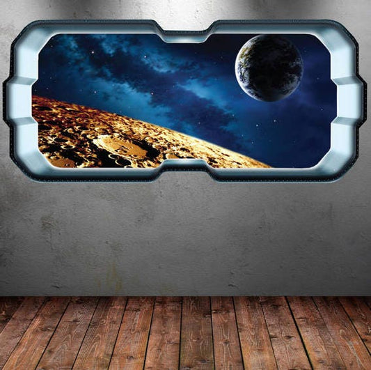 EARTH WALL DECAL, Solar System Sticker, Earth Window Decal, Planet Vinyl Sticker, Planet Earth Decal, Outer Space Decal