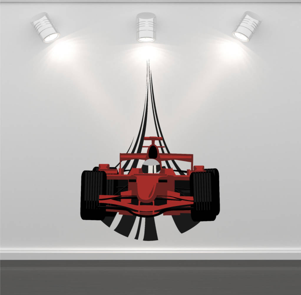 Race Car Wall Decal, Boys Bedroom Wall Sticker, Race Car Sticker, Vinyl Wall Mural, Race Car Decor, Sports Car Wall Art