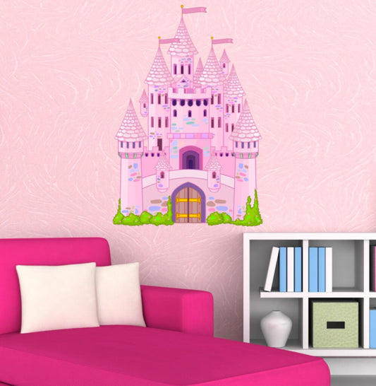 CASTLE WALL DECAL, Bedroom Wall Sticker, Vinyl Wall Sticker, Tale Castle Decal, Tale Castle Decal, Indoor Wall Decal