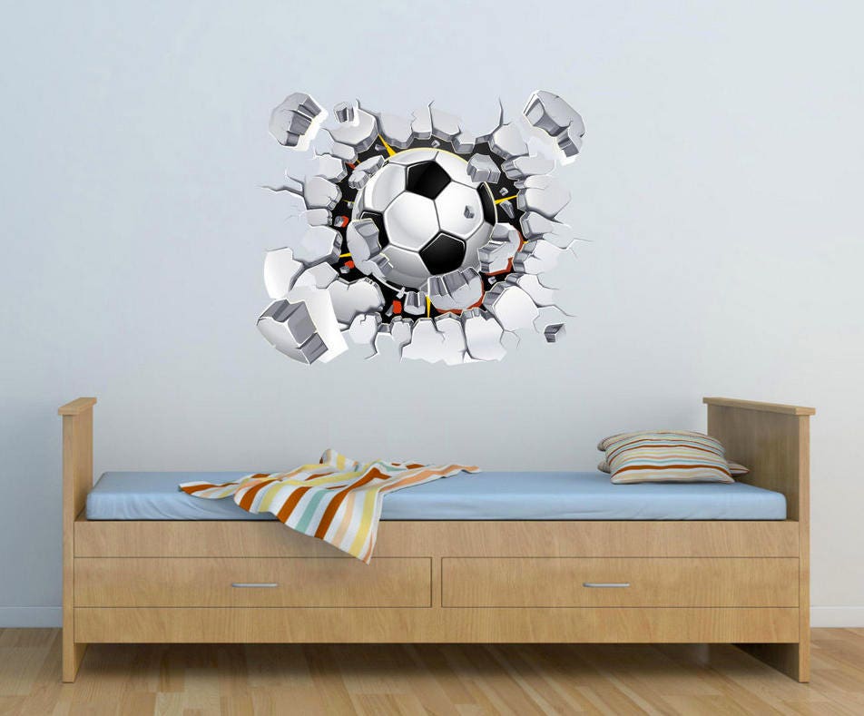 SOCCER BALL DECAL, Sport Wall Decal, Game Room Decal, Football Field Decal, Window Frame Mural, New Home Décor