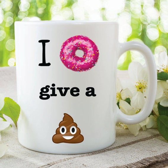 DONUT COFFEE MUG, Novelty Coffee Mug, Funny Donut Cup, Novelty Coffee Mug, Ceramic Coffee Cup, I Donut Give a Shit