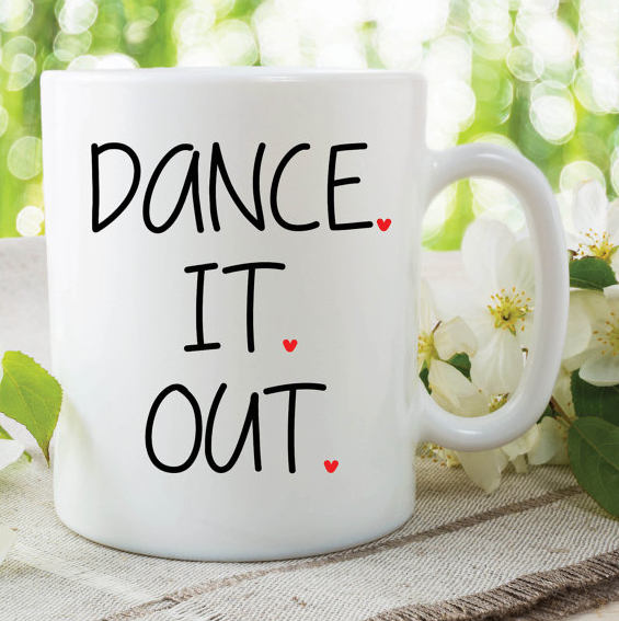 DANCE COFFEE MUG, Cristina Funny Mugs, Office Coffee Cups, Funny Joke Mug, Dance Tea Cup, Handmade Coffee Mug