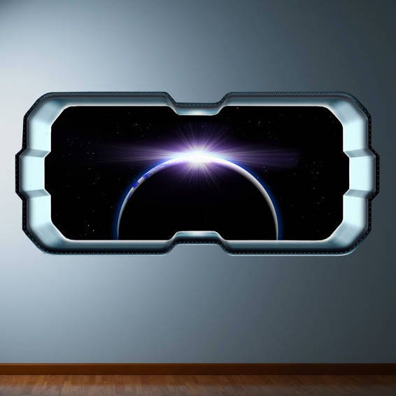 NASA WALL DECAL, Milky Way Sticker, Window Wall Sticker, Cosmic Wall Art, Outer Space Decal, Space Portal Decal